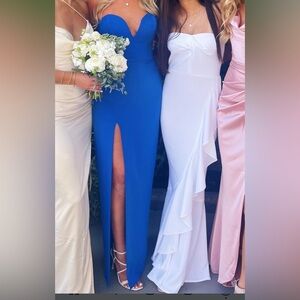 Amanda Uprichard Maxi Dress Cobalt Blue